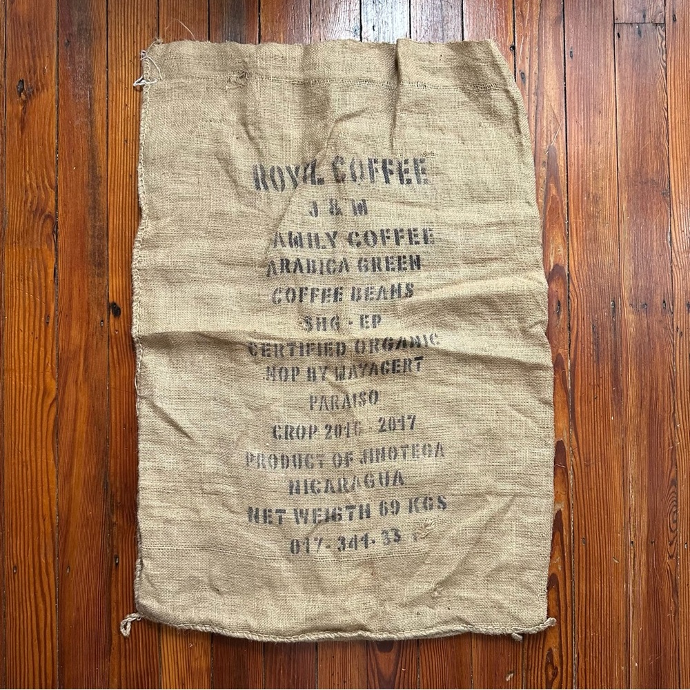 Royal J&W Family Coffee Nicaraguan jute bag 28x40